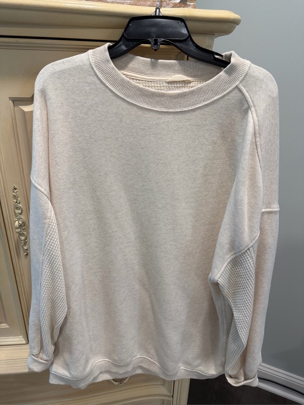 Aerie oversized Cream Lightweight Crewneck Pullover